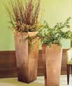 Copper metal flower pots